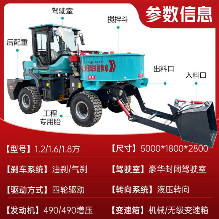 自上料攪拌車(chē)技術(shù)參數